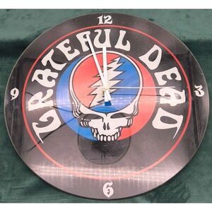 2012 Grateful Dead 13.5" Glass Wall Clock Tested Working By Vandor LLC
